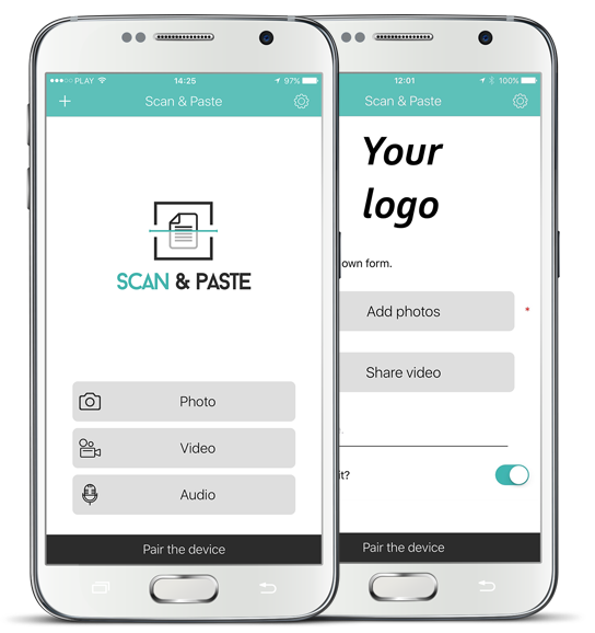 Scan&Paste mobile application